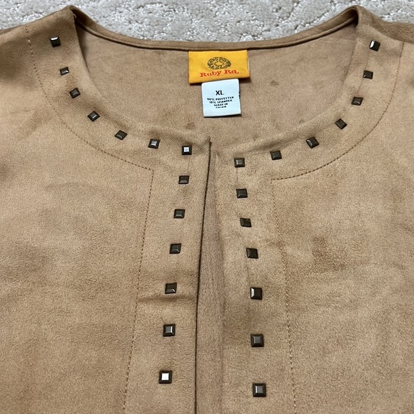 Ruby Rd Western Fringe Vest - Picture 3 of 4